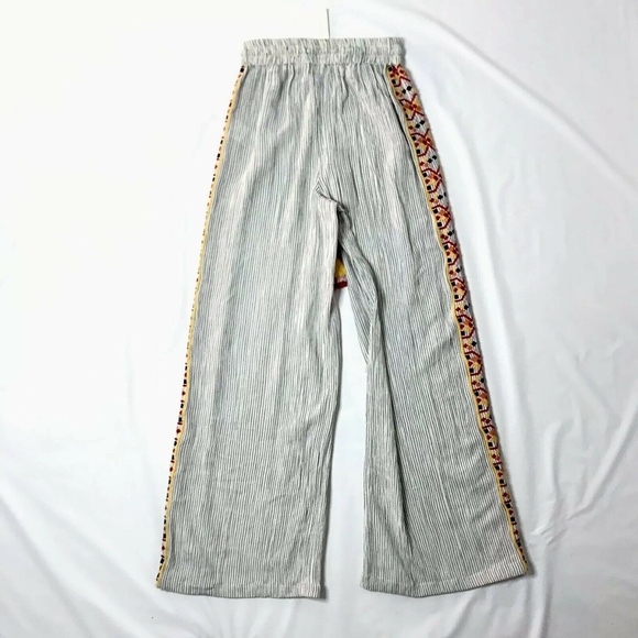 Anthropologie LAIA Stasia Embroider Wide Leg Pants - Picture 7 of 8